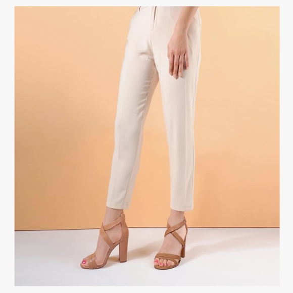 Elegant Tan Strappy Heels W/3in Heel. Size 9, New In Box And Dust Bags - Picture 3 of 9